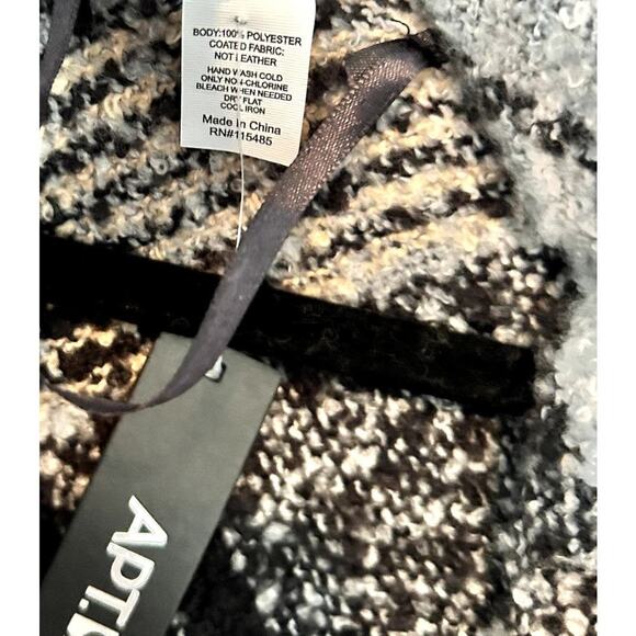APT. 9 NWT Black/Grey Poncho Sweater One Size‎ - Picture 6 of 6